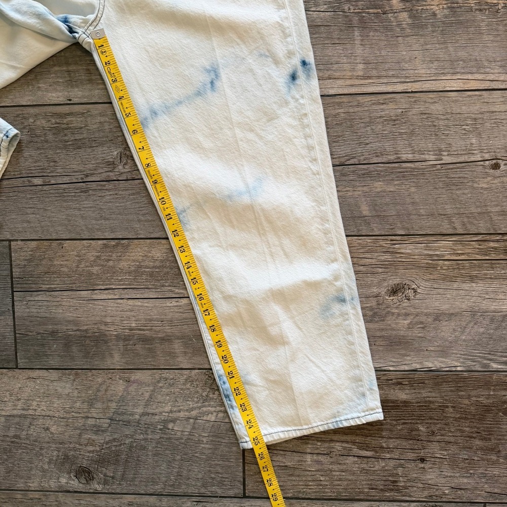 L AGENCE June Ultra High Rise Cropped Jeans Light Wash Tie Dye Size 30 - Picture 10 of 10